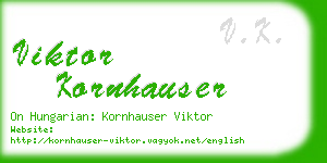 viktor kornhauser business card